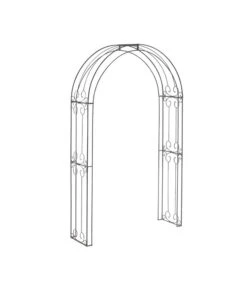 Dehner Metall-Rosenbogen Ornamento, Ca. B120/H210/T39 Cm