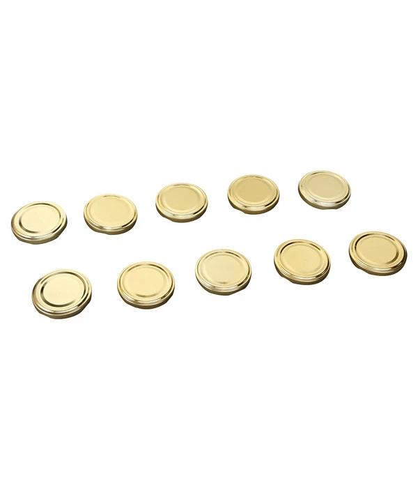 Schraubdeckel, Gold, Für Einkochgläser, Ø63 Mm, 10er-Set