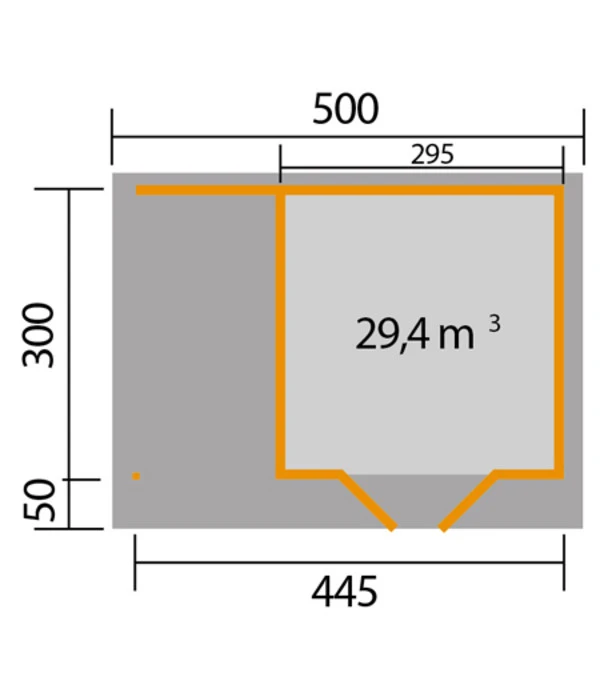 Weka Designhaus 126 A, Gr. 2, Ca. B500/H225/T377 Cm – Bild 2