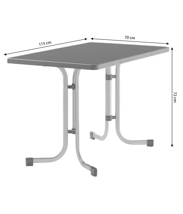 Sieger Boulevard-Klapptisch Mecalit®-PRO, Ca. B115/H72/T70 Cm – Bild 5