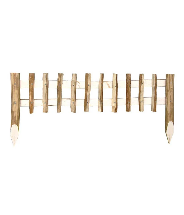 Holz-Naturbeetzaun, Natur, 100 X 25-45 Cm