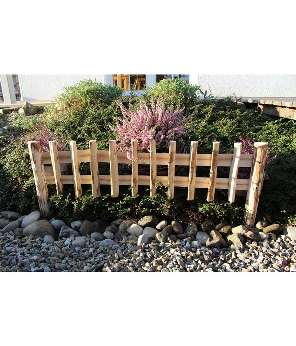 Holz-Naturbeetzaun, Natur, 100 X 25-45 Cm – Bild 2