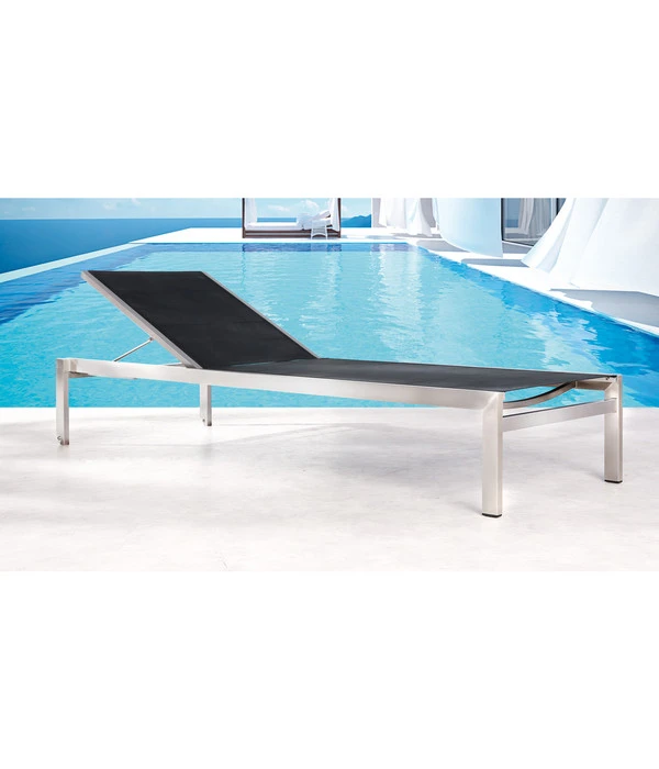 Best Rollliege Marbella, Edelstahl, Schwarz, Ca. B67/H33/T200 Cm – Bild 2