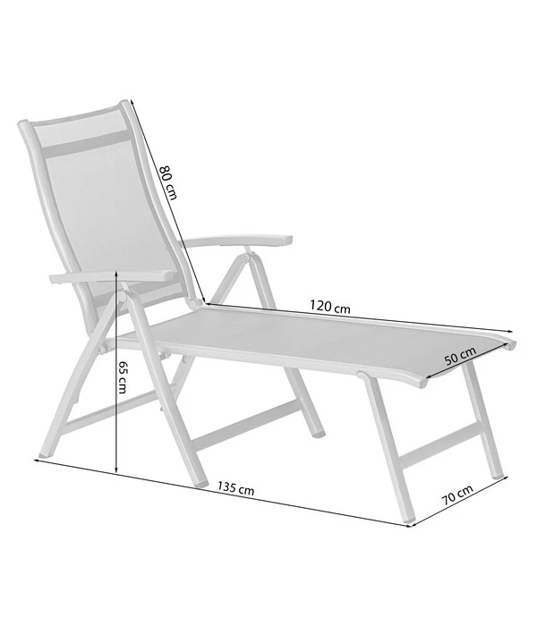 Dehner Gartenliege Chicago, Ca. B70/H72/T180 Cm – Bild 4