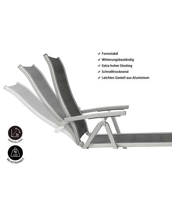 Dehner Gartenliege Chicago, Ca. B70/H72/T180 Cm – Bild 3