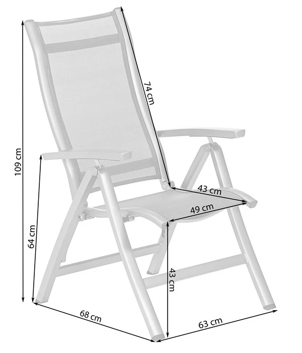 Dehner Klappsessel Chicago, Hochlehner – Bild 7