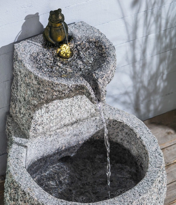 Dehner Granit-Gartenbrunnen Froschkönig, Ca. Ø50/H55 Cm – Bild 7