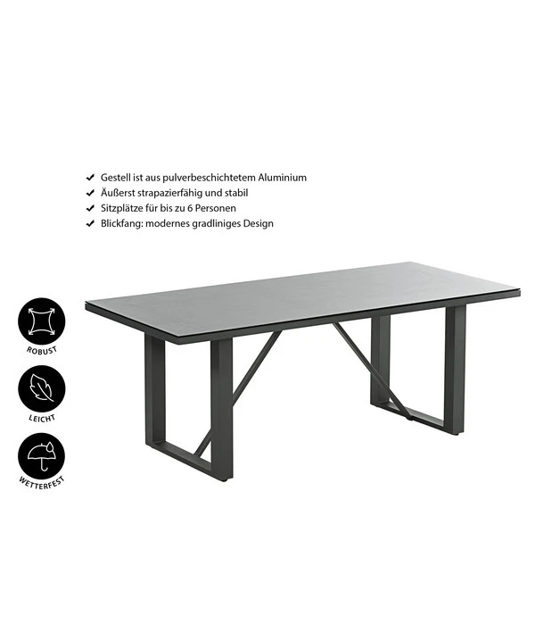 Dehner Alutisch Monaco, Ca. B200/H73/T90 Cm – Bild 4