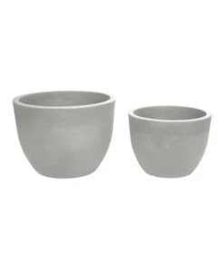 Farmet Kunststoff-Topf-Set Orione, Rund, Grau, 2-teilig