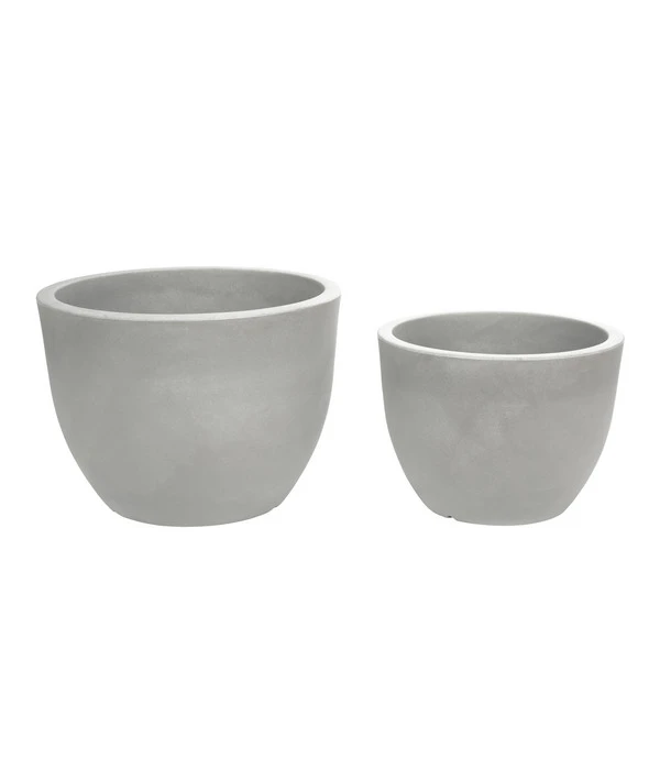 Farmet Kunststoff-Topf-Set Orione, Rund, Grau, 2-teilig