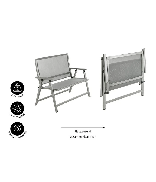 Dehner Klappbank Chicago, 2-Sitzer – Bild 7