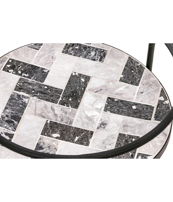 Dehner Mosaikbeistelltisch Letizia, Ca. Ø41/H74 Cm – Bild 3
