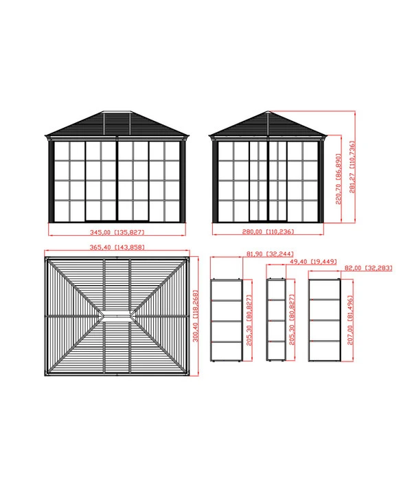 Sojag Pavillon Striano 10x12 – Bild 5