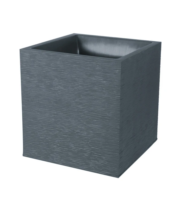 EDA-plastiques Kunststoff-Topf Graphit, Gerillt