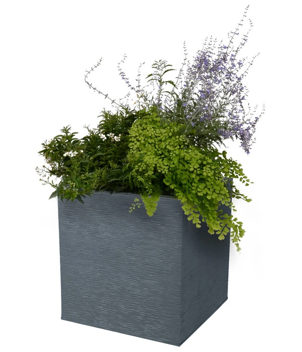 EDA-plastiques Kunststoff-Topf Graphit, Gerillt – Bild 2