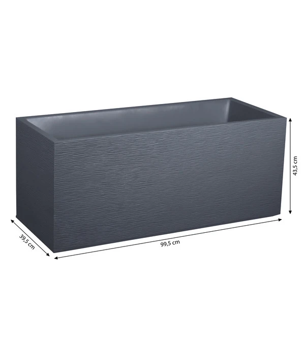 EDA-plastiques Kunststoff-Kasten Graphit, Anthrazit, Ca. B99,5/H43,5/T39,5 Cm – Bild 4
