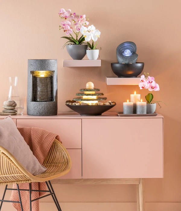 Dehner Polyresin-Zimmerbrunnen Olua – Bild 2