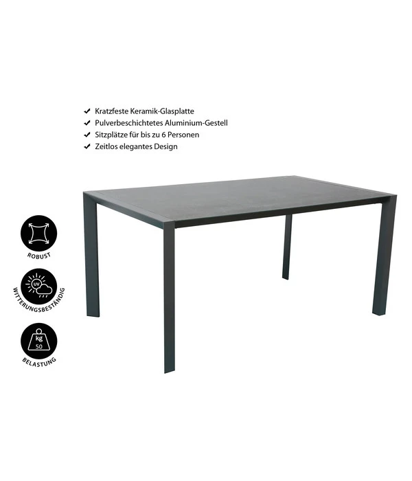 Dehner Alutisch Cleveland, Ca. B160/H75/T90 Cm – Bild 2