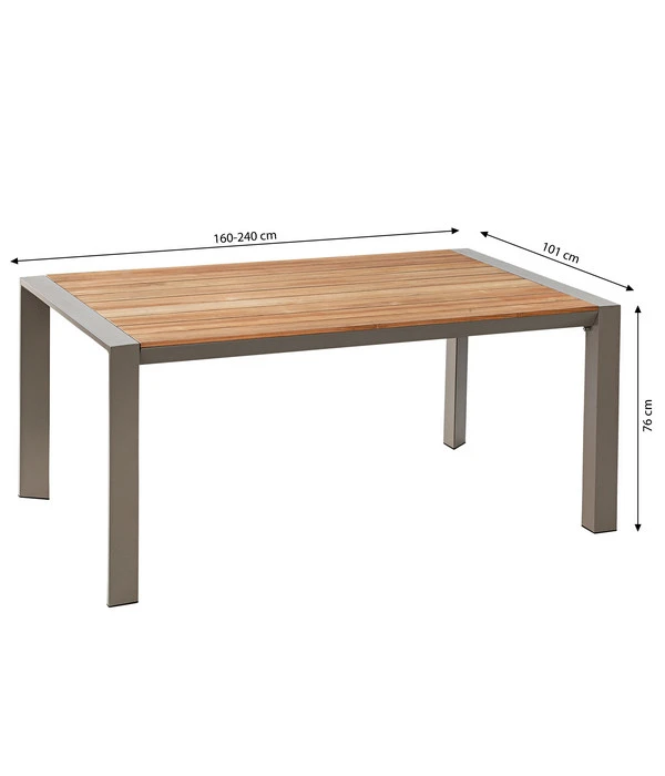 Dehner Holz-Ausziehtisch Cleveland, Ca. B160-240/H76/T101 Cm – Bild 6