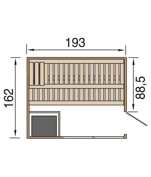 Weka Sauna Kemi Panorama Inkl. Ofen, Ca. B162/H200/T193 Cm – Bild 4
