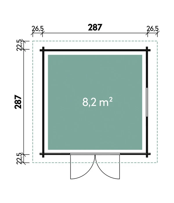 Wolff Finnhaus Gartenhaus WPC-Trend D, Ca. B340/H221/332 Cm – Bild 3