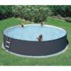 Summer Fun Stahlwandpool-Set Einsteiger, Rund, Anthrazit