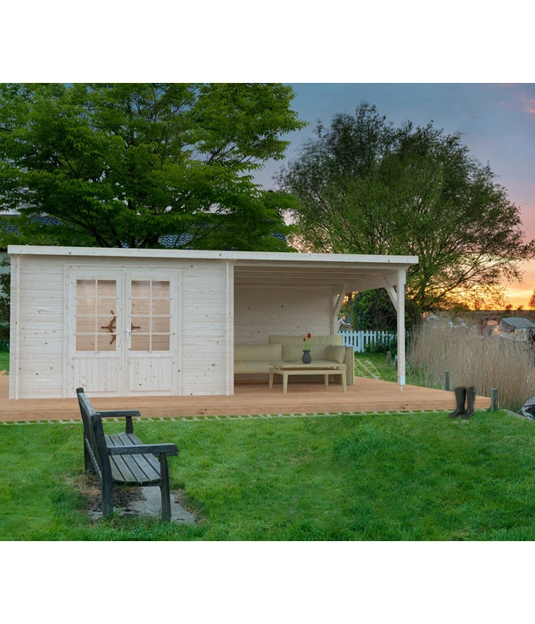 Palmako Gartenhaus Ella, Inkl. Seitendach, Ca. B614/H214/T340 Cm – Bild 2