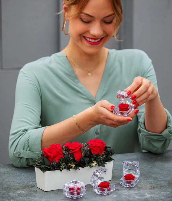 Longlife-Rose In Juwelenbox, Ca. Ø3,5 Cm – Bild 5